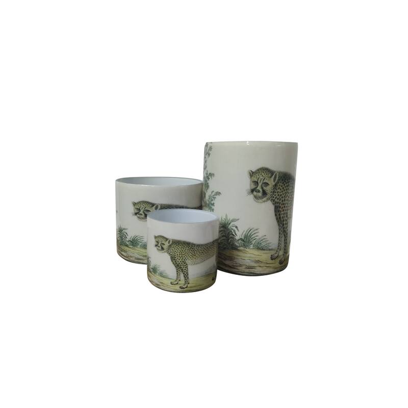 Medium Leopard Votive Candle Holder - 4.75" - Multi-Color