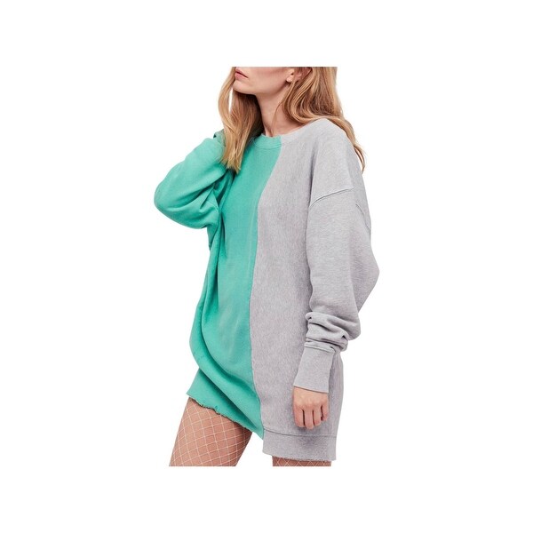 raw hem colorblock hoodie