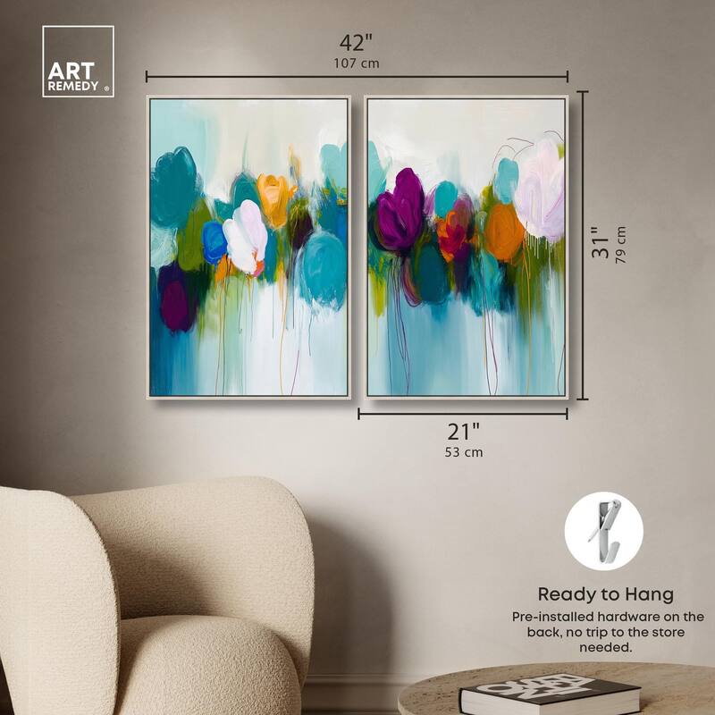 Expressive Flow II Canvas Set of 2 by Art Remedy