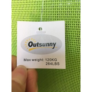 Outsunny Aluminum Lightweight Outdoor Patio Folding Chaise Lounge Chair - Green