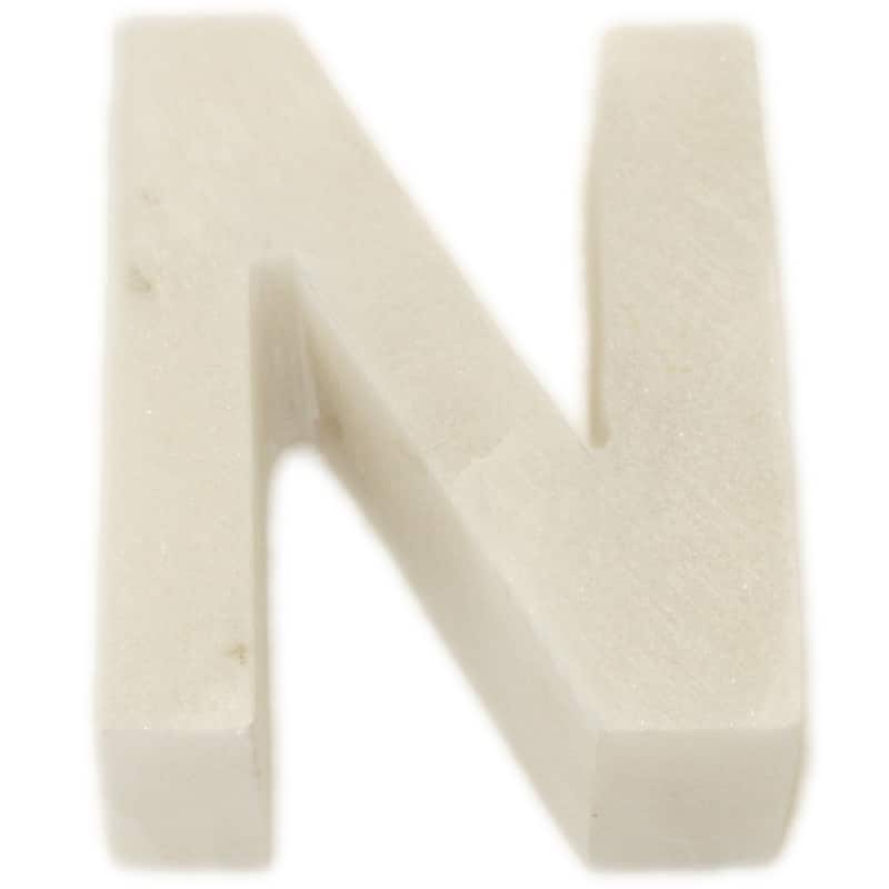 Marble Helvetica Letter White - N