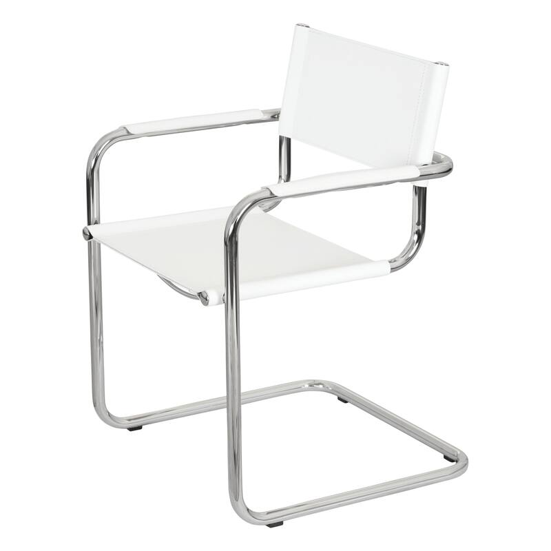 Breuer Chair Company Mart Stam Cantilever Armchair Arm Chair w/ Chrome Frame (Various Bonded Leather Colors)