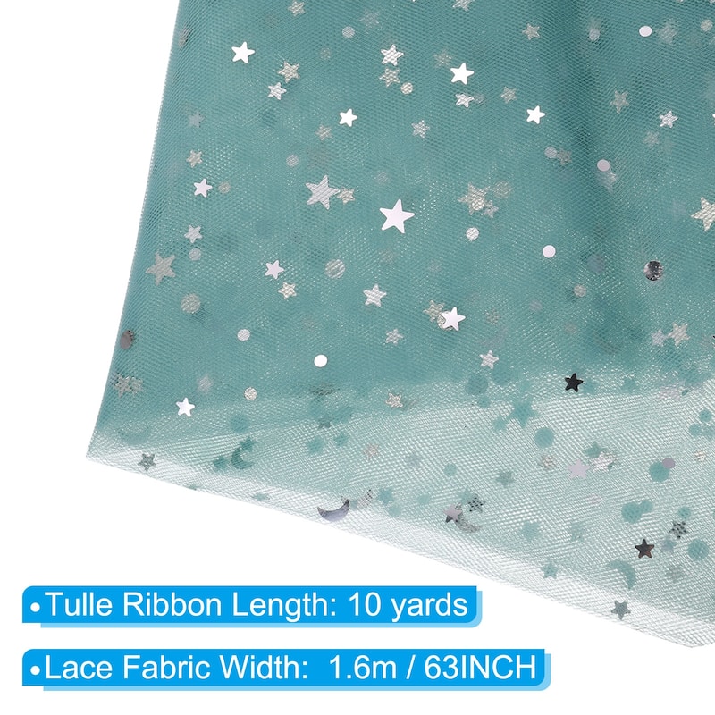 Tulle Fabric, 63inch Glitters Tulle Fabric Rolls Ribbon for Decoration