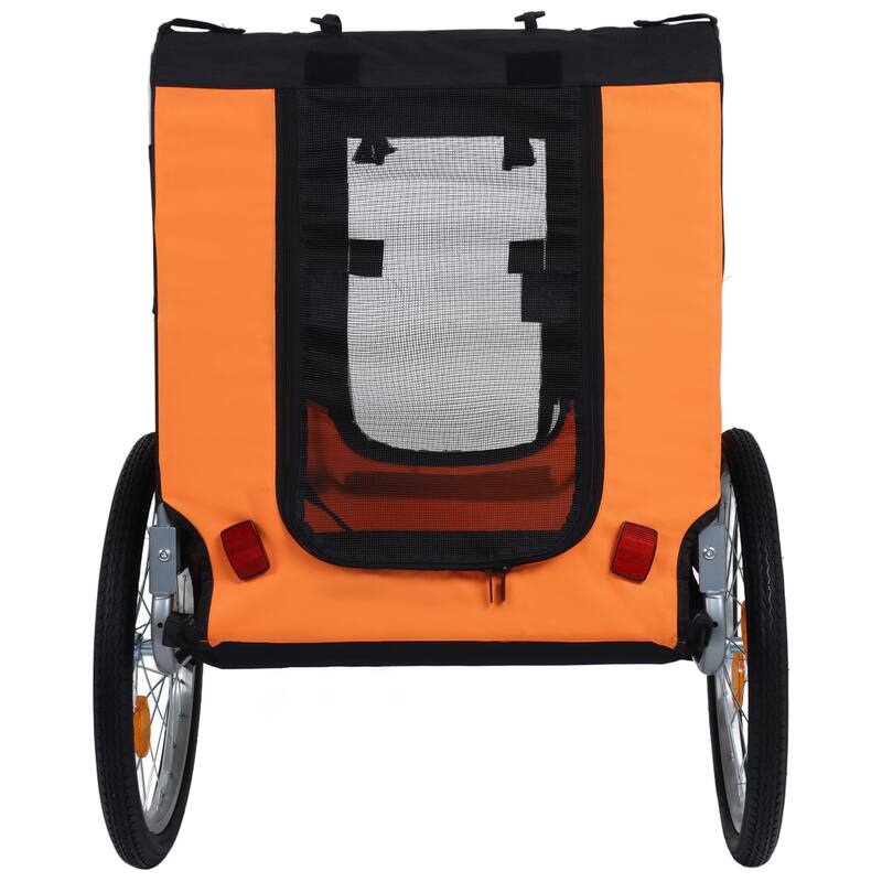 Large Folding Bike Trailer For Dogs - 66lb Capacity All-Terrain Pet Carrier, Durable Steel Frame For Cycling