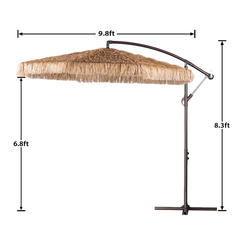 Aoodor Grand patio 9/10 FT Thatch Tiki Umbrella(No Base)