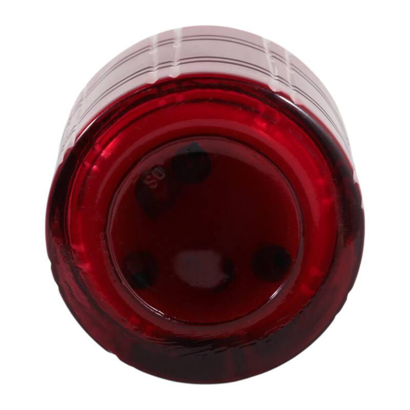 Decorative Glass Wax Warm Vanilla Scented Candle - 4", Red & White - 4.0"