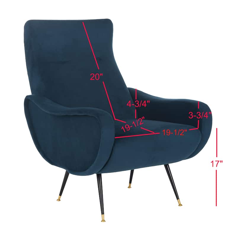 SAFAVIEH Sherron Mid-Century Modern Retro Club Chair - 28.5" W x 35" D x 37" H - 29Wx35Dx37H