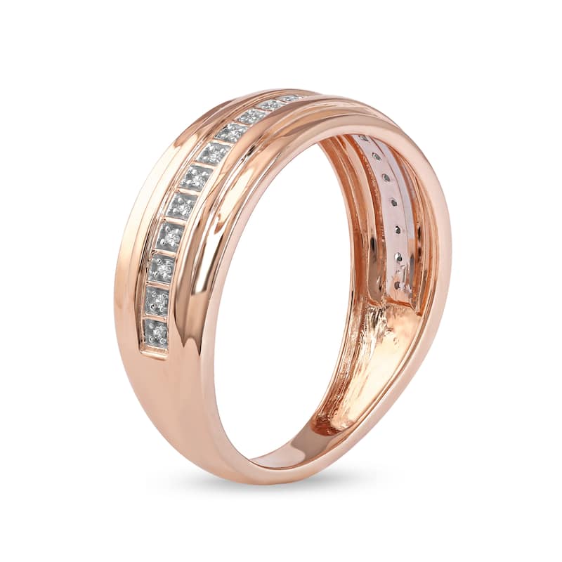 IGI Certified 1/20ct TDW Diamond Wedding Band in 10k Gold for Men