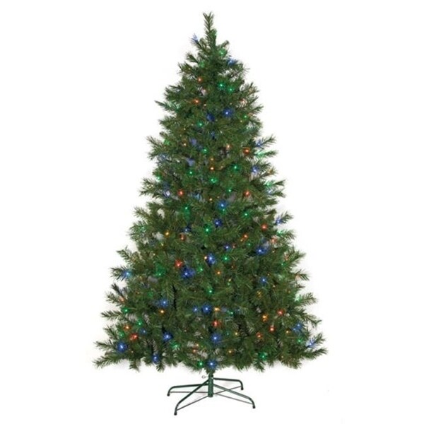 Autograph Foliages C-150689 7.5 ft. Noble Flat Tree Multi Color Lights