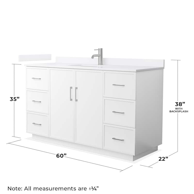 Wyndham Collection WCH7474-60S-QTZ-UNSMXX Elan TK 60" Free Standing