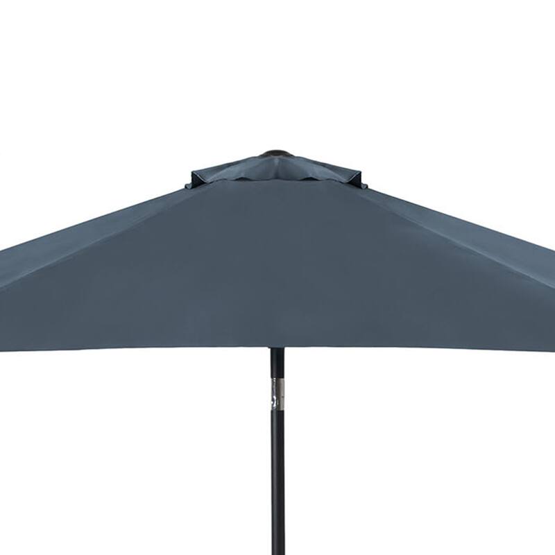 9FT Outdoor Patio Iron LegsTilt-Adjustable Round Tilting Umbrella