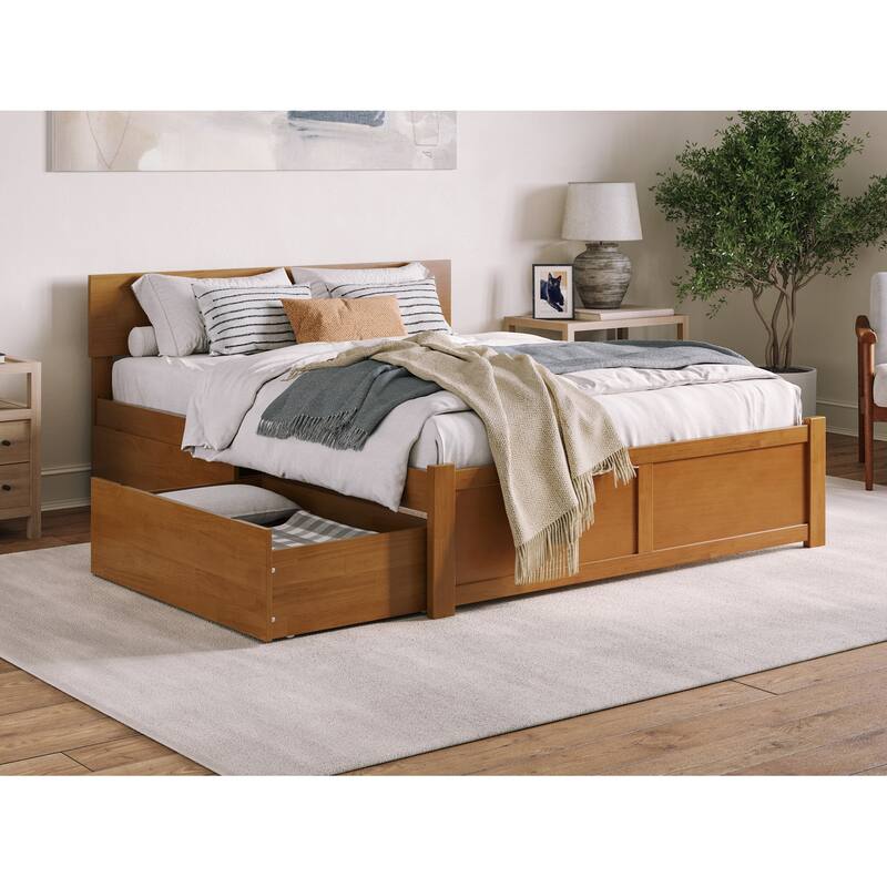 Orlando Platform Bed with Footboard and Storage Drawers