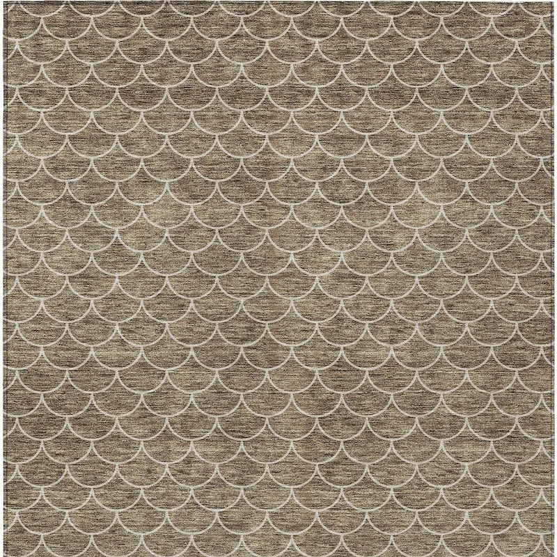 HomeRoots Geometric Transitional Rectangle Outdoor Rug