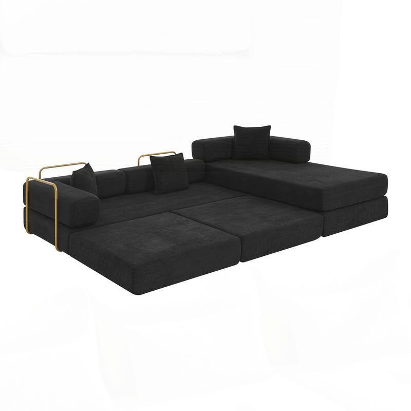 Modular Sectional Sofa with L-Shape Chaise, Boneless Cloud Couch with Deep Seat