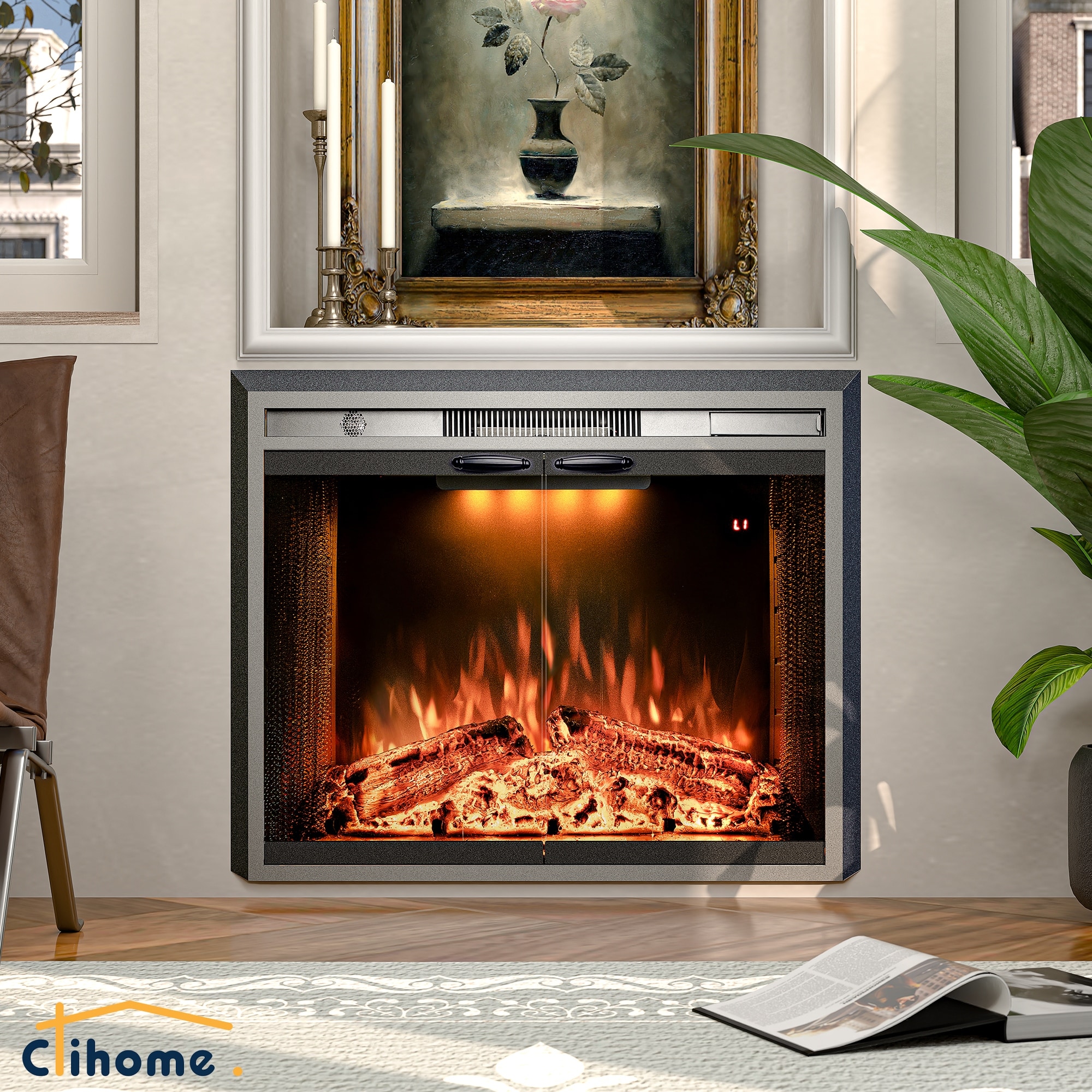 Clihome 1500W Insert Overheating Protection Electric Fireplace - On Sale -  Bed Bath u0026 Beyond - 36102629