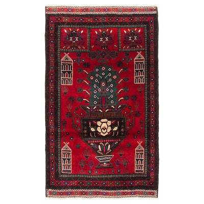 Teimani Red Rug 2'10" x 4'10" - 2'10 x 4'10