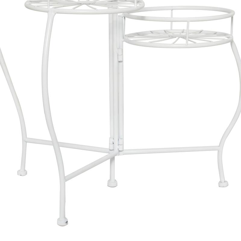 3 Round Shelves Metal Modern Plantstand 22 x 18 x 19 - 18 x 19 x 22