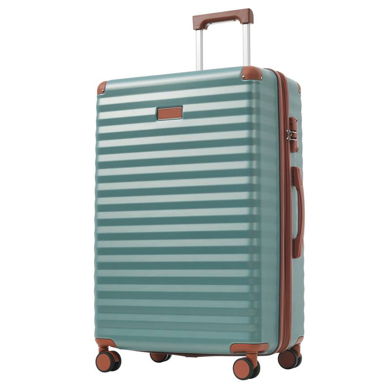 5-Piece Modern Expandable Luggage Sets, Front-opening Luggage with USB Port, Cup Holder and TSA Lock, for Boarding Travel