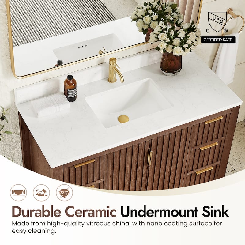 Shenzhen Bath Vanity with Composite Stone Top without Mirror