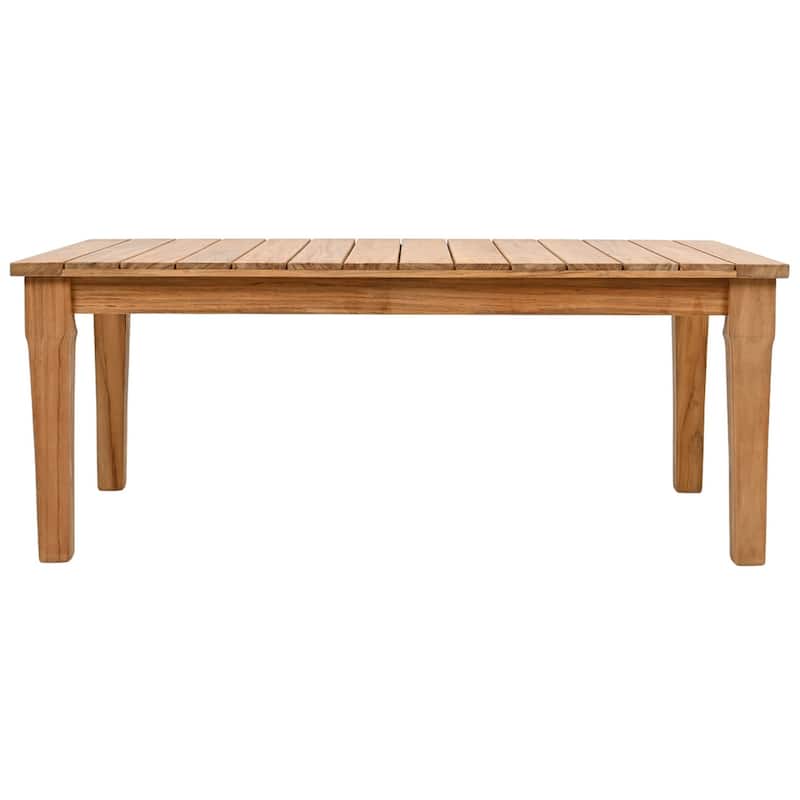 SAFAVIEH Couture Kathern Wood Patio Coffee Table. - 47.4" x 26.4" x 18.5" - 47"W x 26"D x 19"H