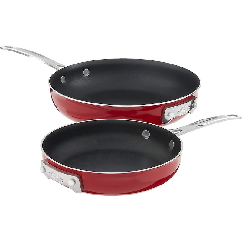 Gotham Steel Nonstick Pots and Pans 10 Pc Cookware Set, Red