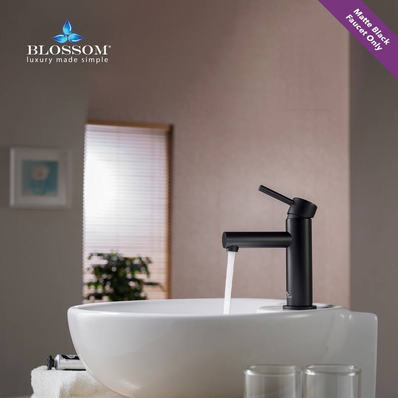Blossom Round Single Handle Bathroom Sink Faucet, Single Hole