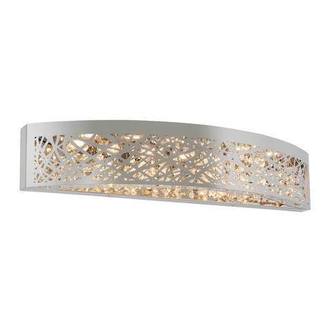 Artika Crystal Nest Vanity Light Fixture, Chrome
