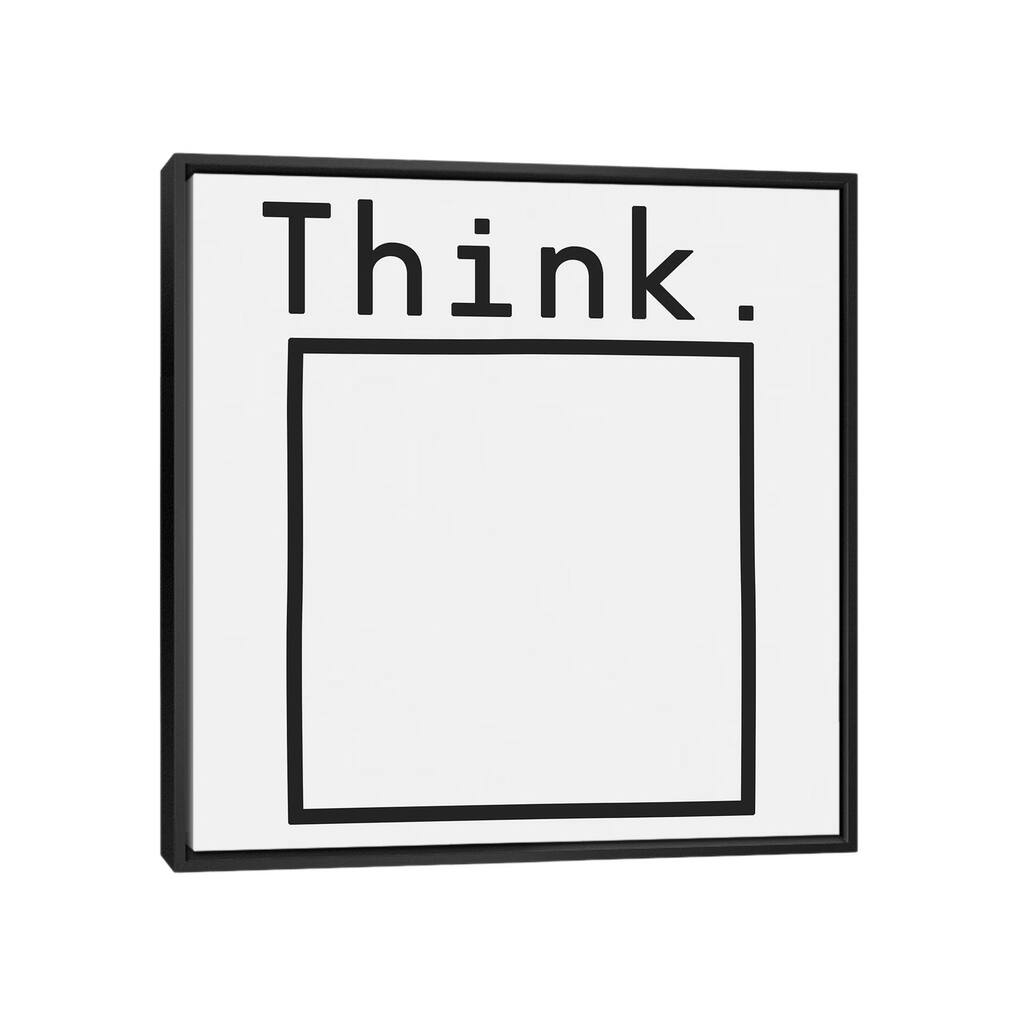 iCanvas "Think" by Florent Bodart Framed Canvas Print