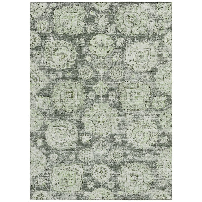 HomeRoots Floral Transitional Rectangle Outdoor Rug