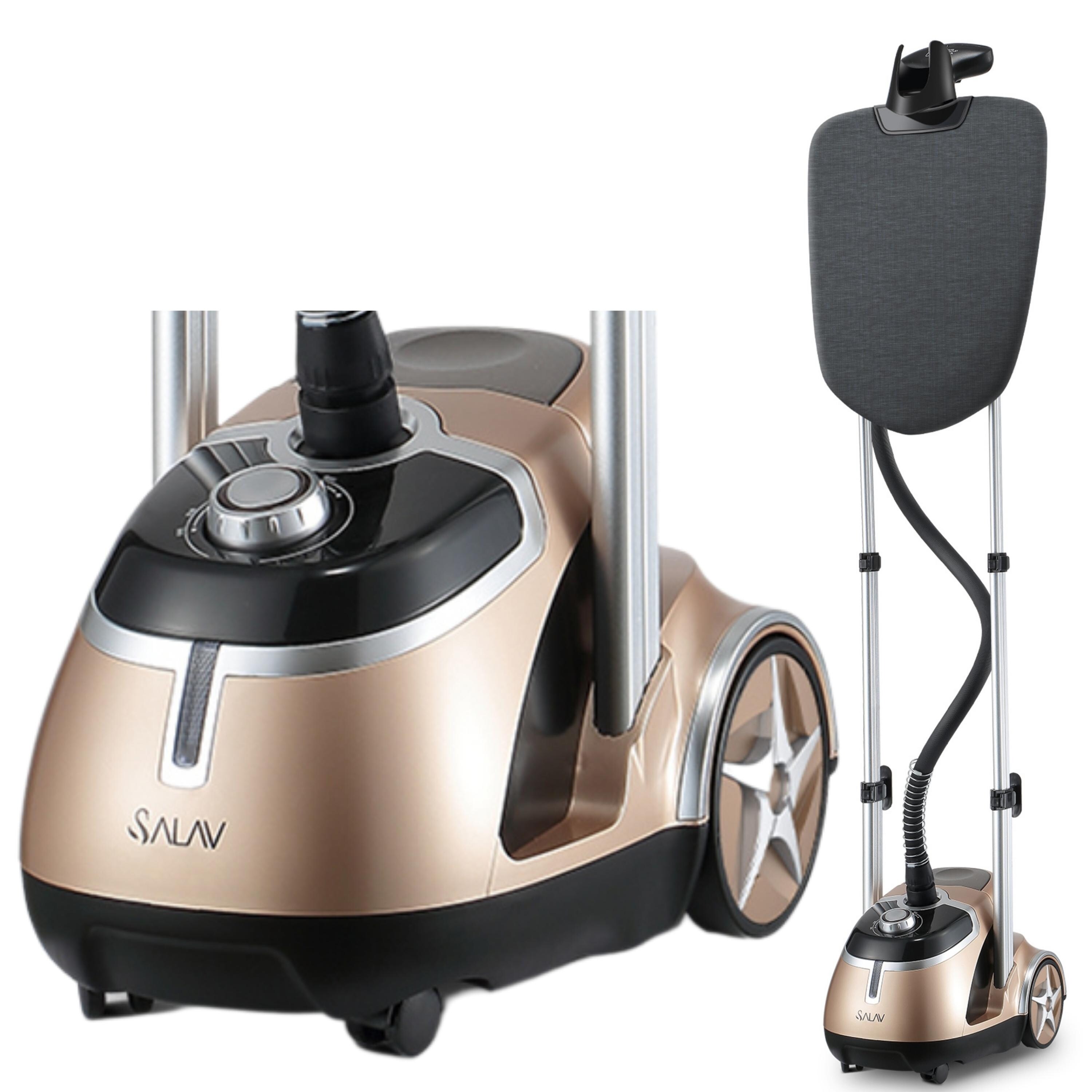 SALAV Professional Garment Steamer with Built-in Ironing Board and