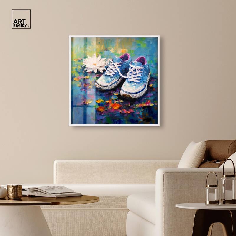 Lily Pad Sneakers Shadowbox by Art Remedy