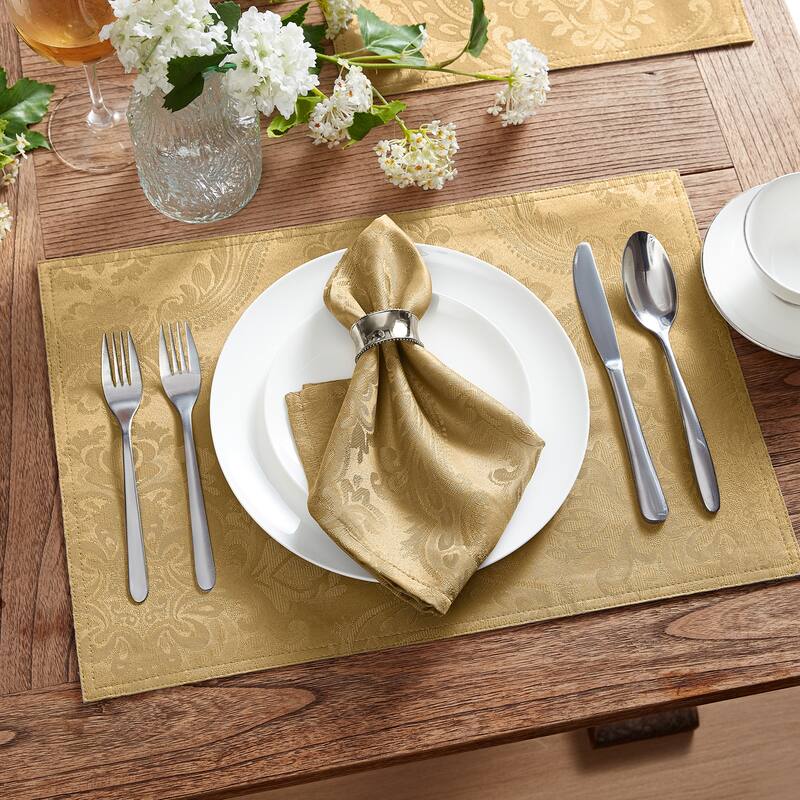 Caiden Elegance Damask Napkin (Set of 4) - 17"x17"