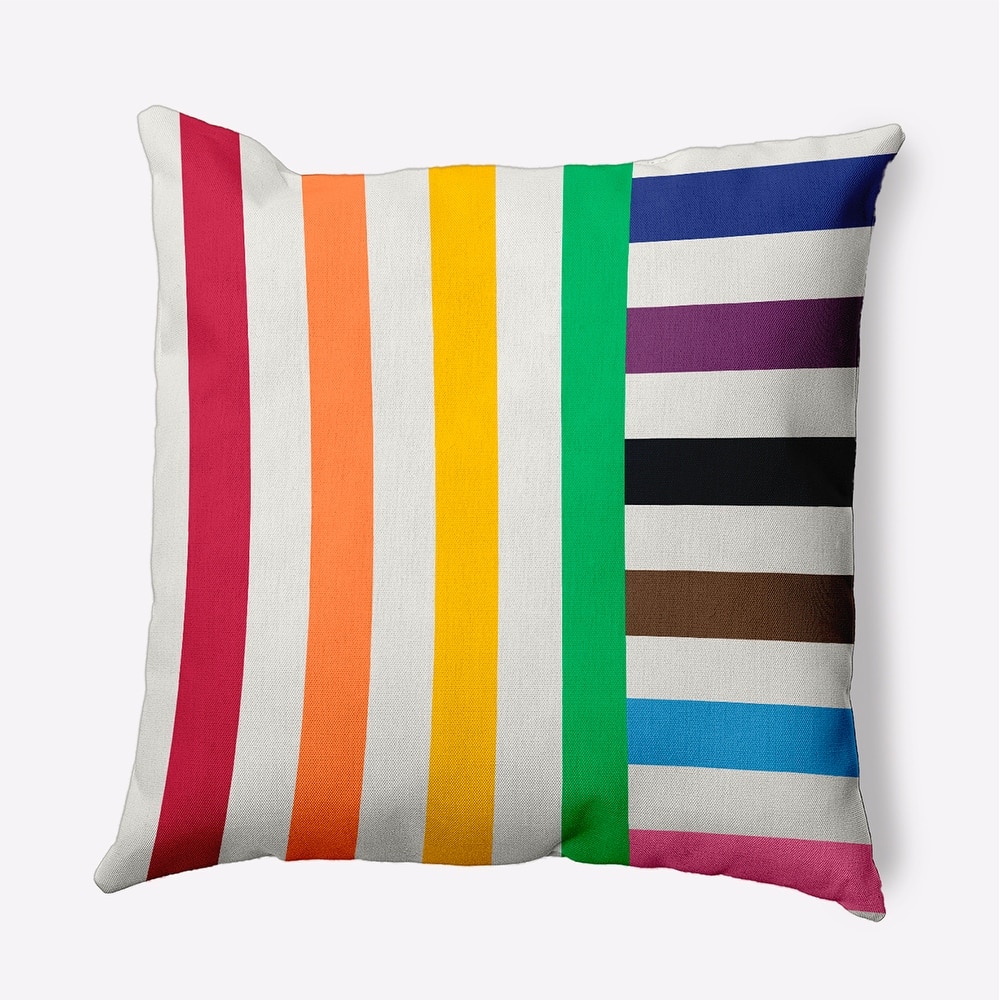 Christmas Stripes Accent Pillow
