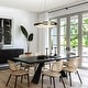 preview thumbnail 3 of 9, Modern Contemporary Black Gold Wheel Chandelier Integrated LED Round Pendant Light for Dining Room - 25.5" D x 63.5" H