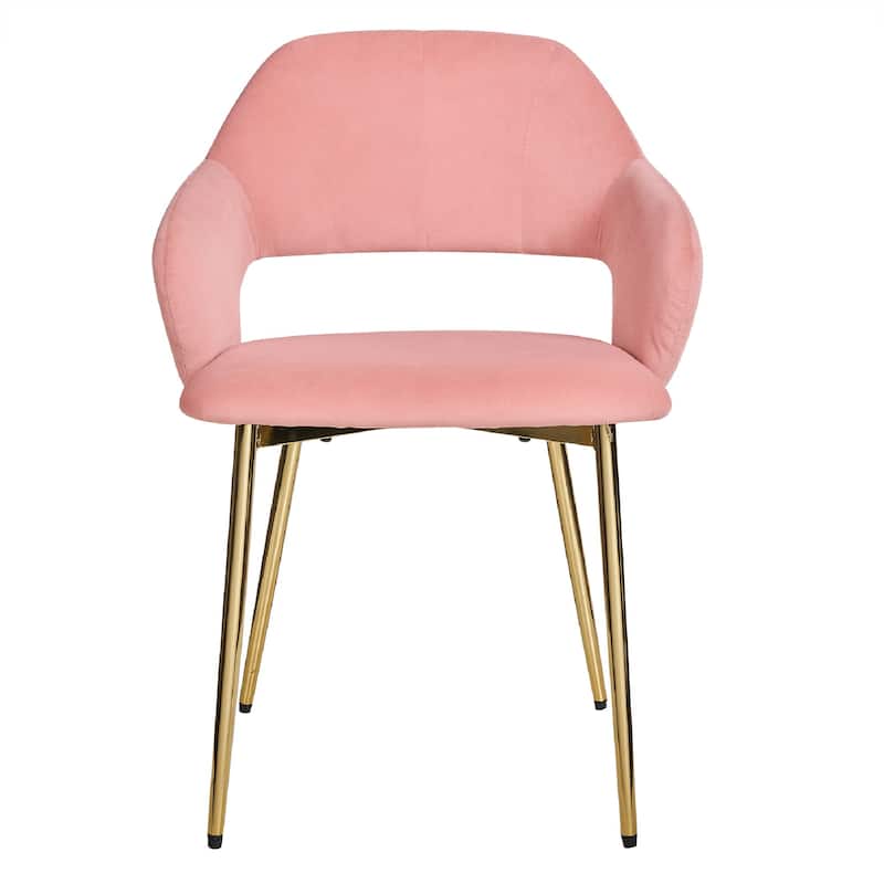 VECELO Modern Upholstered Dining Chairs Set of 2, Velvet Kitchen Chairs for Dining Room