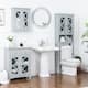 Glitzhome Oversized Iron-framed Round Wall Mirror