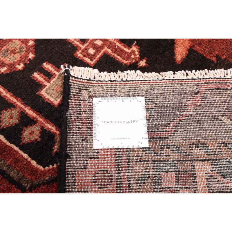 ECARPETGALLERY Hand-knotted Anatolian Vintage Dark Red Wool Rug - 4'0 x 6'11