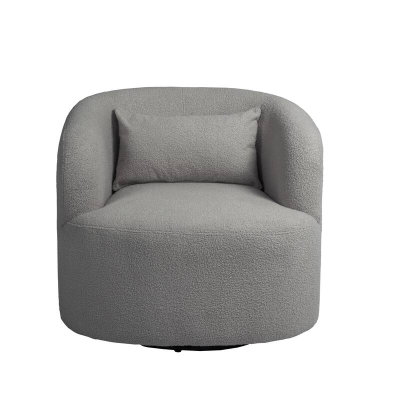 Modern 360-degree Rotation Teddy Barrel Chairs