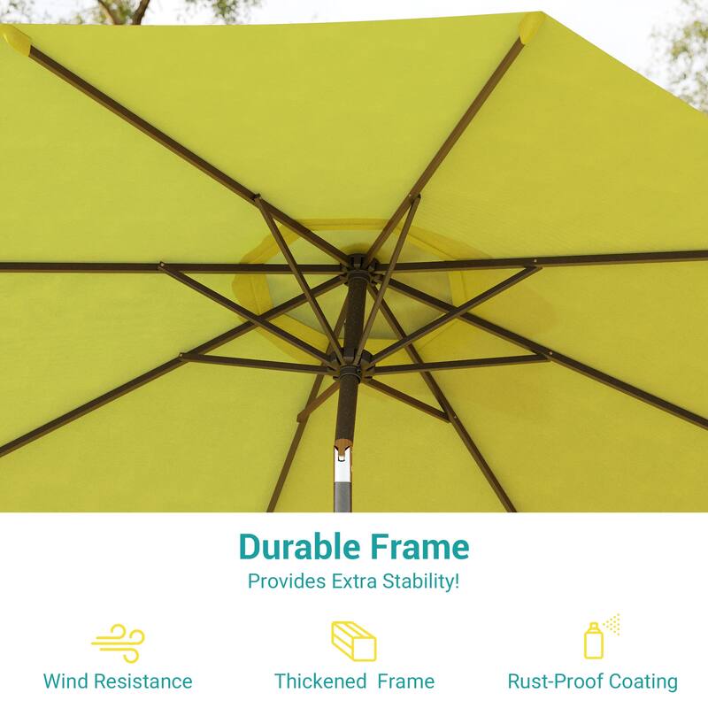Bonosuki 9ft Patio Umbrella Market Table Umbrella with Tilt and Crank