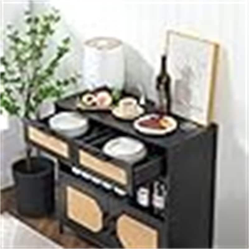 Sideboard Buffet Cabinet - 13.9"D x 31.5"W x 31.5"H