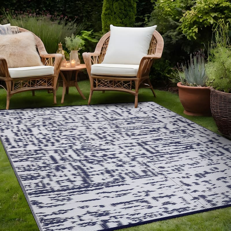 Beverly Rug Reversible Mats Plastic Outdoor Rug for Camping, Patio, Backyard, RV, Picnic, Deck