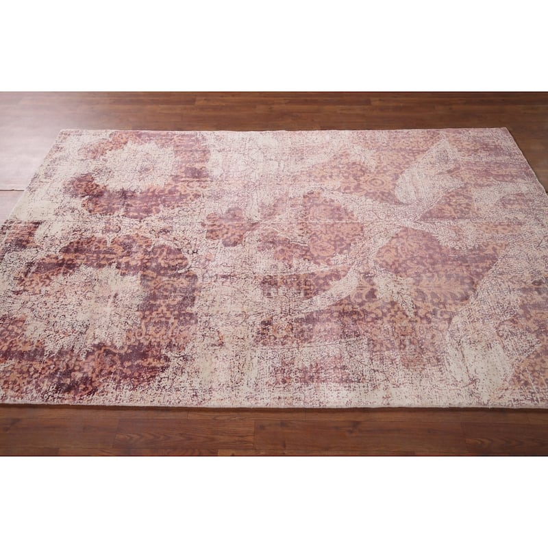 Abstract Modern Area Rug Hand-Knotted Wool Carpet - 4'10"x 7'8"
