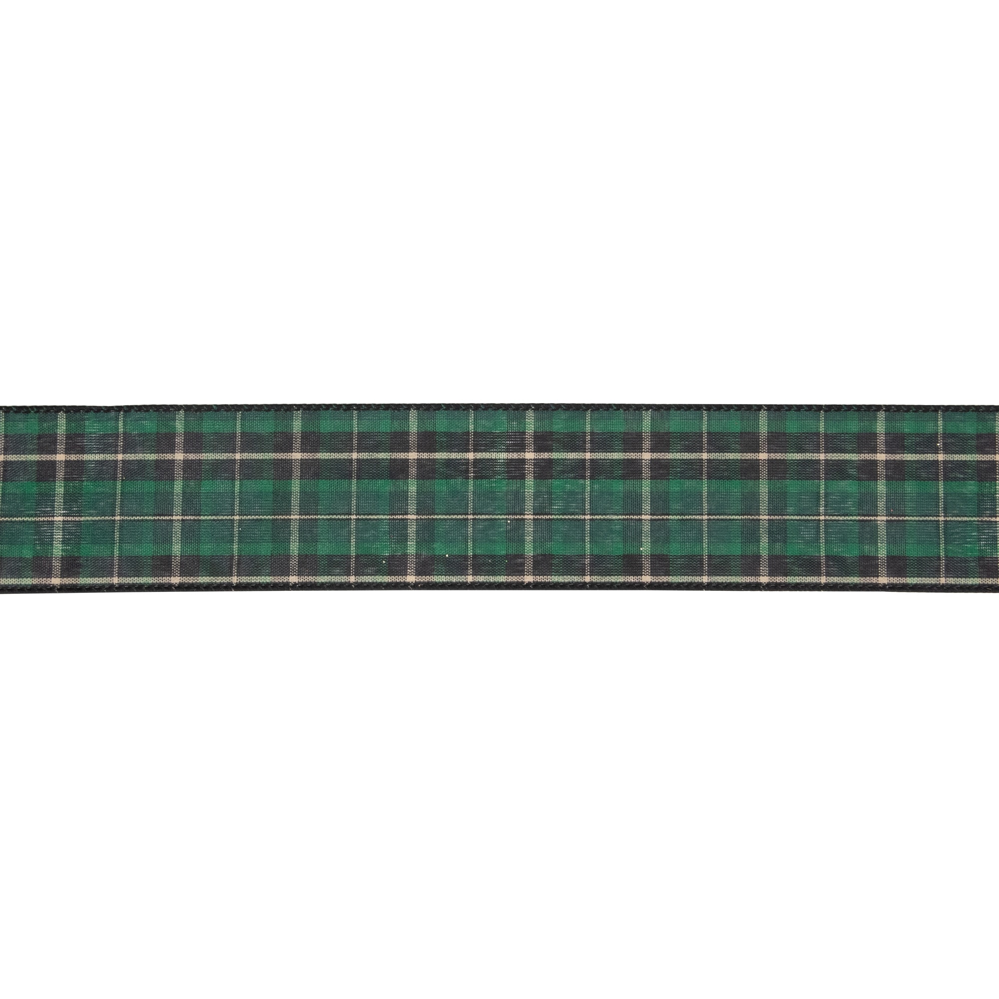 Plaid Wired Craft Christmas Ribbon 2.5" x 10 Yards - 2.5" x 10