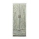 preview thumbnail 5 of 15, High Family Wardrobe with 2 Doors(Natural and White without Drawers)