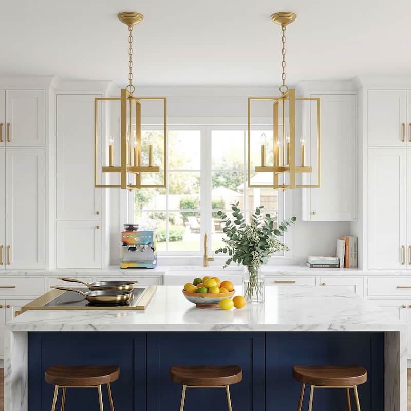 Acroma 4-light Modern Geometric Lantern Chandelier