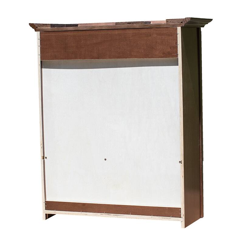 Rustic Shaker Walnut Stained Bathroom Wall Cabinet