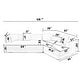 preview thumbnail 5 of 14, Creamy White Upholstered Sectional Sofa Modular 3 Seat Curved Sofa Couch - 3 Seater