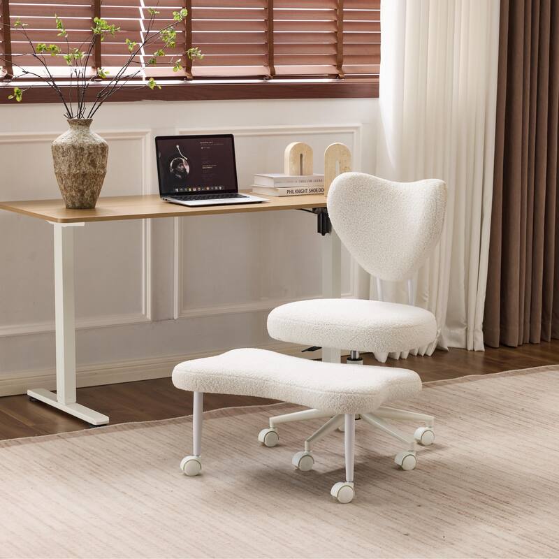 Meditation chair, an ergonomic cross-legged seating chair with lumbar support and a height-adjustable seat cushion