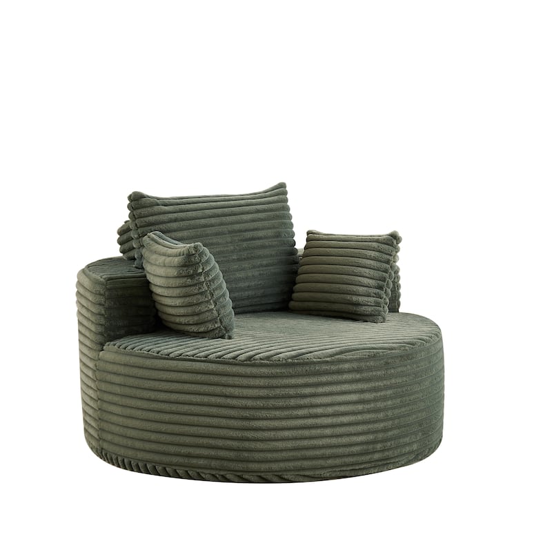 50"L Corduroy Sponge single sofa,No Assembly Required,Fluffy Modern Sleeper Chair