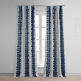 Exclusive Fabrics Flambe Striped Pattern Room Darkening Curtain Panel Pair (2 Panels)